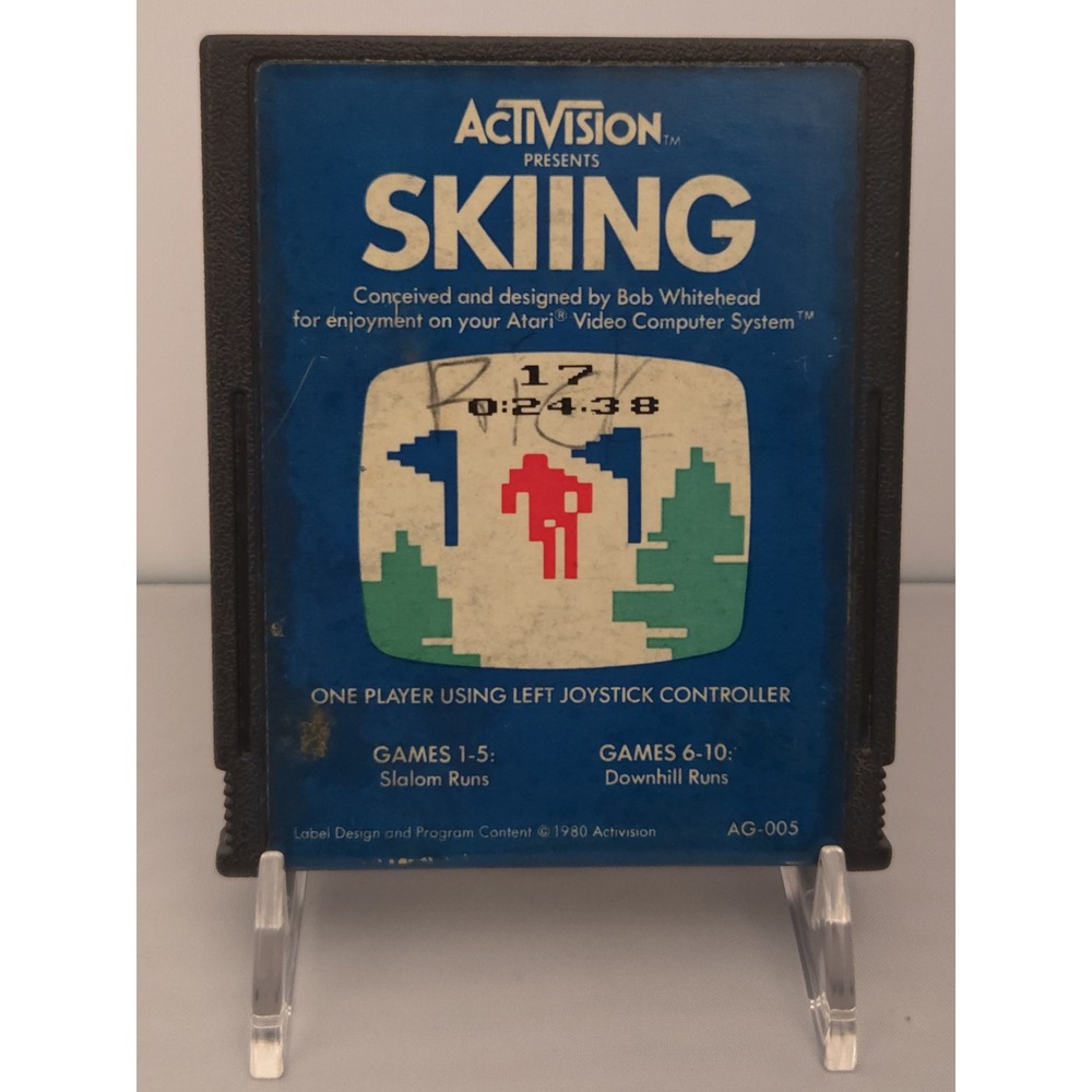 Activision Skiing (Atari 2600, 1980) Game Cartridge - Clean & Tested & Working!